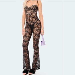 Black Lace Ediked One piece